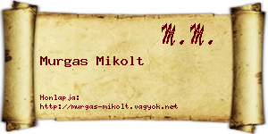 Murgas Mikolt névjegykártya